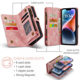 CaseMe iPhone 15 -kotelo 008 Series, irrotettava kuori, vaaleanpunainen