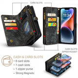 CaseMe iPhone 15 Fodral 008 Series Irrotettava Kuori Musta