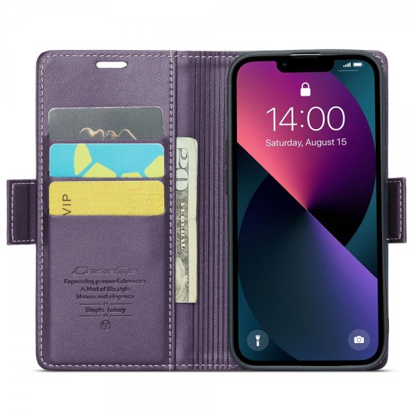 CaseMe iPhone 15 Kotelo 023 Series Violetti