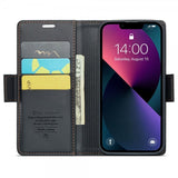 CaseMe iPhone 15 Kotelo 023 Series Musta