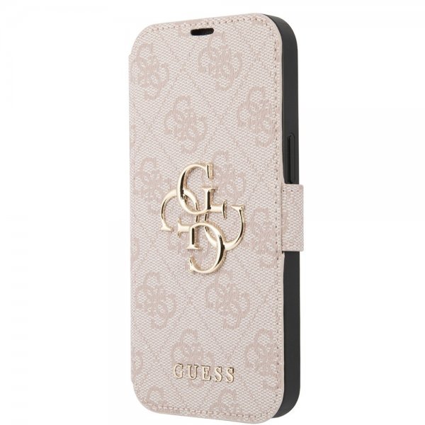 Guess iPhone 15 -kotelo 4G Logo Pinkki
