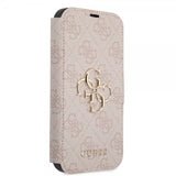 Guess iPhone 15 -kotelo 4G Logo Pinkki