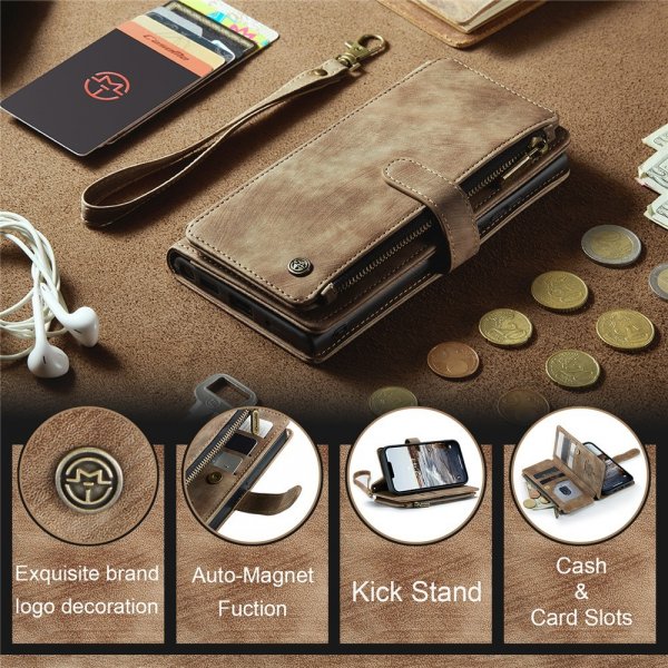 CaseMe iPhone 15 Kotelo C30 Series Ruskea