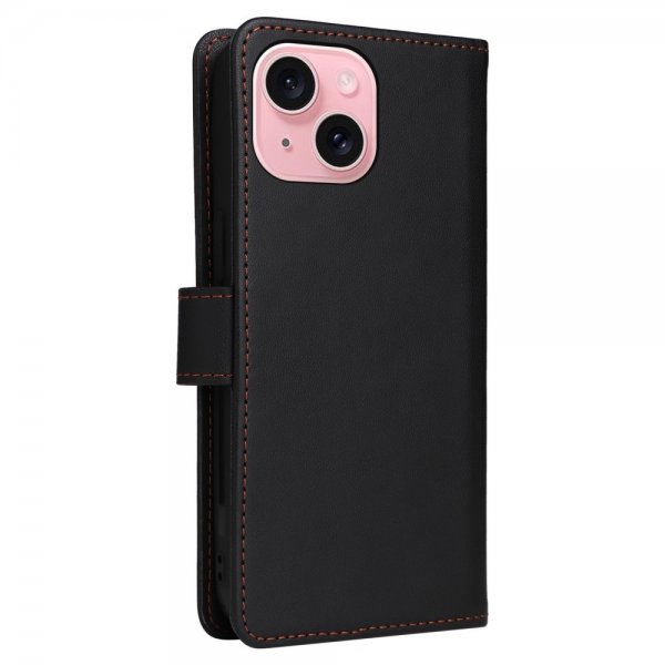 Betopnice iPhone 15 -kuori irrotettavalla kannella 005 Musta