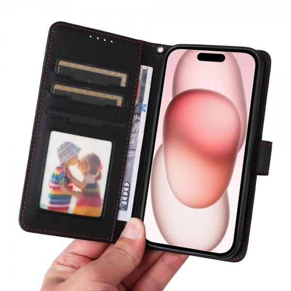 Betopnice iPhone 15 -kuori irrotettavalla kannella 005 Musta