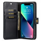 Dg.Ming iPhone 15 Kotelo irrotettavalla kuorella, musta