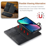 Dg.Ming iPhone 15 Kotelo irrotettavalla kuorella, musta