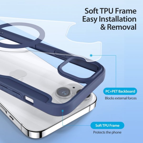 Dux Ducis iPhone 15 Kotelo Skin X Pro Series MagSafe Sininen