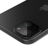 Spigen iPhone 14/15/14 Plus/15 Plus Kameran suojalasi.tR Optik Musta 2 kpl