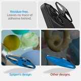 Spigen iPhone 14/15/14 Plus/15 Plus Kameran suojalasi.tR Optik Musta 2 kpl