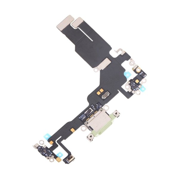 iPhone 15 -latausliitin joustokaapelilla - Vihreä
