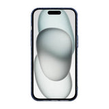 iPhone 15 Kuori Hiilikuitukuvio Sininen Harmaa
