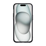 iPhone 15 -kuori, hiilikuitukuvio, violetti