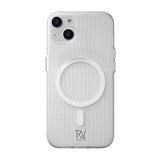 Rvelon iPhone 15 -kuori aaltoilevalla MagSafe-tekniikalla, valkoinen