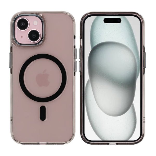 Rvelon iPhone 15 Kuori TPU MagSafe Musta