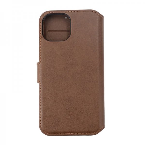 Rvelon iPhone 15 -kotelo, aitoa nahkaa, ruskea