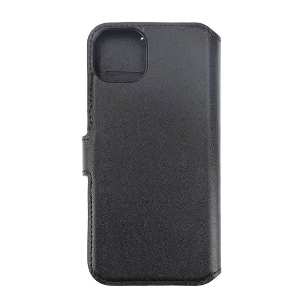 Rvelon iPhone 15 Kotelo Aito Nahka Musta