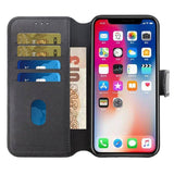 Rvelon iPhone 15 Kotelo Aito Nahka Musta