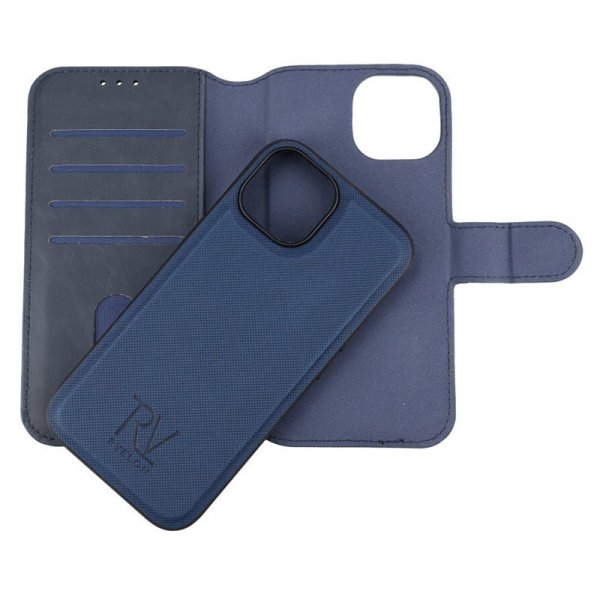 Rvelon iPhone 15 Kotelo Magneettinen Irrotettava Kuori Sininen