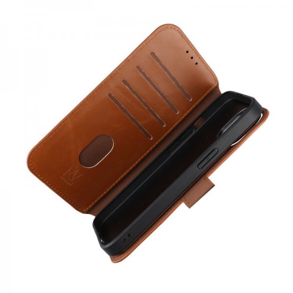 Rvelon iPhone 15 -kotelo, magneettisesti irrotettava kuori, ruskea
