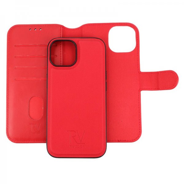 Rvelon iPhone 15 Kotelo Magneettisesti Irrotettava Kuori Punainen