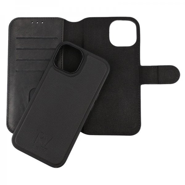 Rvelon iPhone 15 Kotelo Magneettisesti Irrotettava Kuori Musta