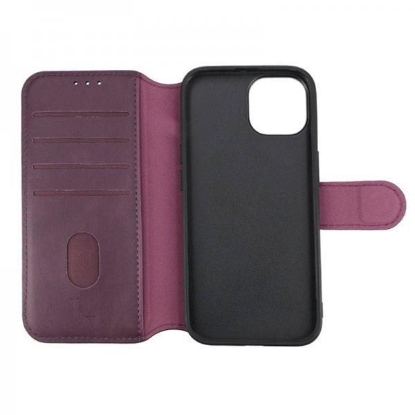 Rvelon iPhone 15 -kotelo 4 korttipaikkaa MagSafe violetti