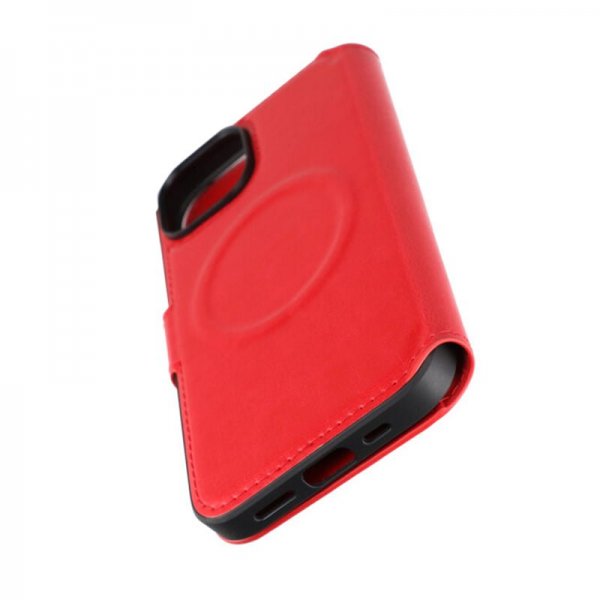 Rvelon iPhone 15 Kotelo 4 Korttipaikkaa MagSafe Punainen