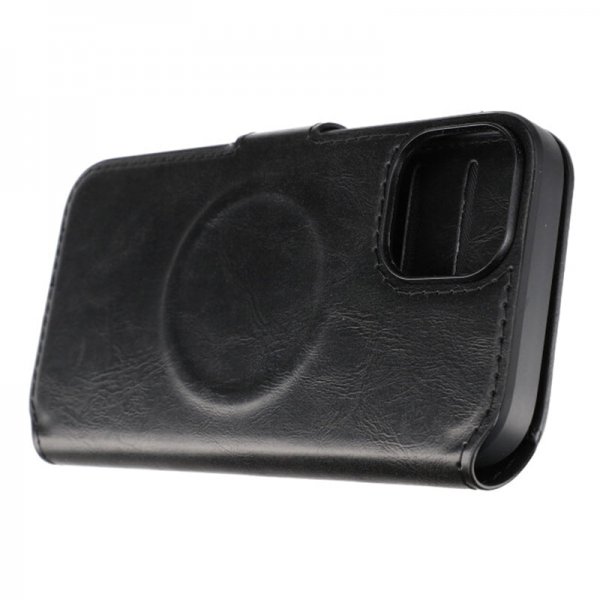 Rvelon iPhone 15 Kotelo 4 korttipaikkaa MagSafe Musta