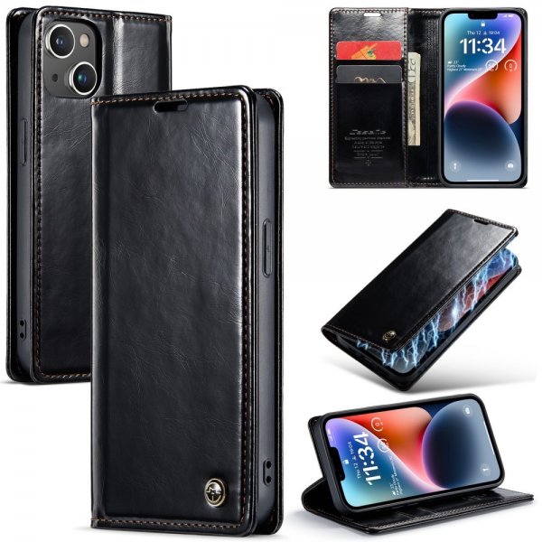 CaseMe iPhone 15 Plus Suojakotelo 003 Series Musta