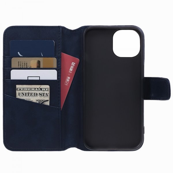 Nordic Covers iPhone 15 Plus Essential Leather -suojakotelo, Heron Blue