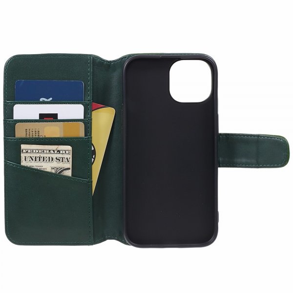 Nordic Covers iPhone 15 Plus Essential Leather -suojakuori, Juniper Green