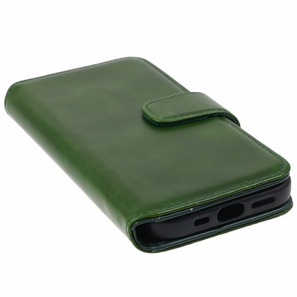 Nordic Covers iPhone 15 Plus Essential Leather -suojakuori, Juniper Green