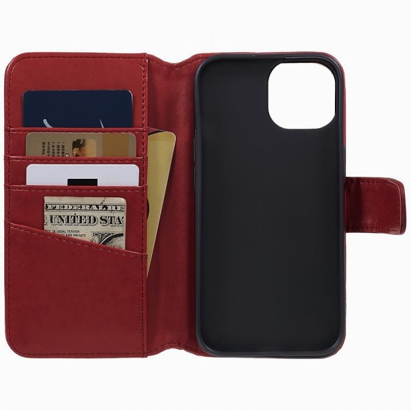 Nordic Covers iPhone 15 Plus Essential Leather -suojakotelo, Poppy Red
