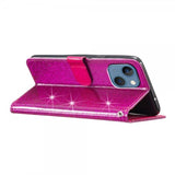 iPhone 15 Plus Suojakuori Glitter Magenta