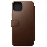 Nomad iPhone 15 Plus -kotelo, Modern Leather Folio, ruskea