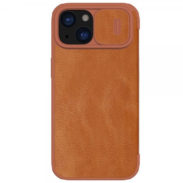Nillkin iPhone 15 Plus -kotelo, Qin Pro -sarja, ruskea