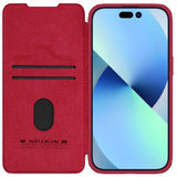 Nillkin iPhone 15 Plus Suojakuori Qin Pro -sarja Punainen