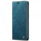 CaseMe iPhone 15 Plus Retro Flip Bensiininsininen Kotelo