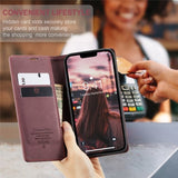 CaseMe iPhone 15 Plus Retro Flip Punainen