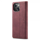 CaseMe iPhone 15 Plus Retro Flip Punainen