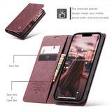 CaseMe iPhone 15 Plus Retro Flip Punainen