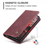 CaseMe iPhone 15 Plus Retro Flip Punainen