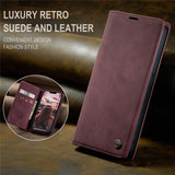 CaseMe iPhone 15 Plus Retro Flip Punainen
