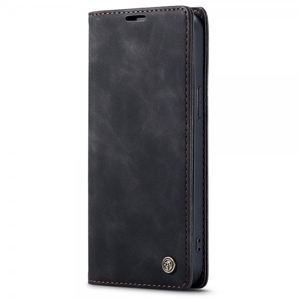 CaseMe iPhone 15 Plus Suojakotelo Retro Flip Musta