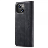 CaseMe iPhone 15 Plus Suojakotelo Retro Flip Musta