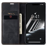 CaseMe iPhone 15 Plus Suojakotelo Retro Flip Musta