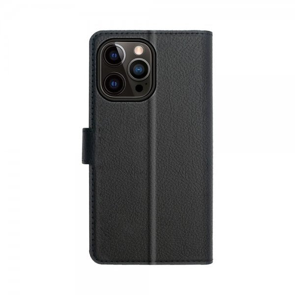 Xqisit iPhone 15 Plus -kotelo, Slim Wallet Selection, musta