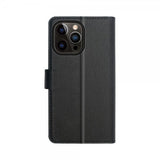 Xqisit iPhone 15 Plus -kotelo, Slim Wallet Selection, musta