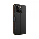Xqisit iPhone 15 Plus -kotelo, Slim Wallet Selection, musta